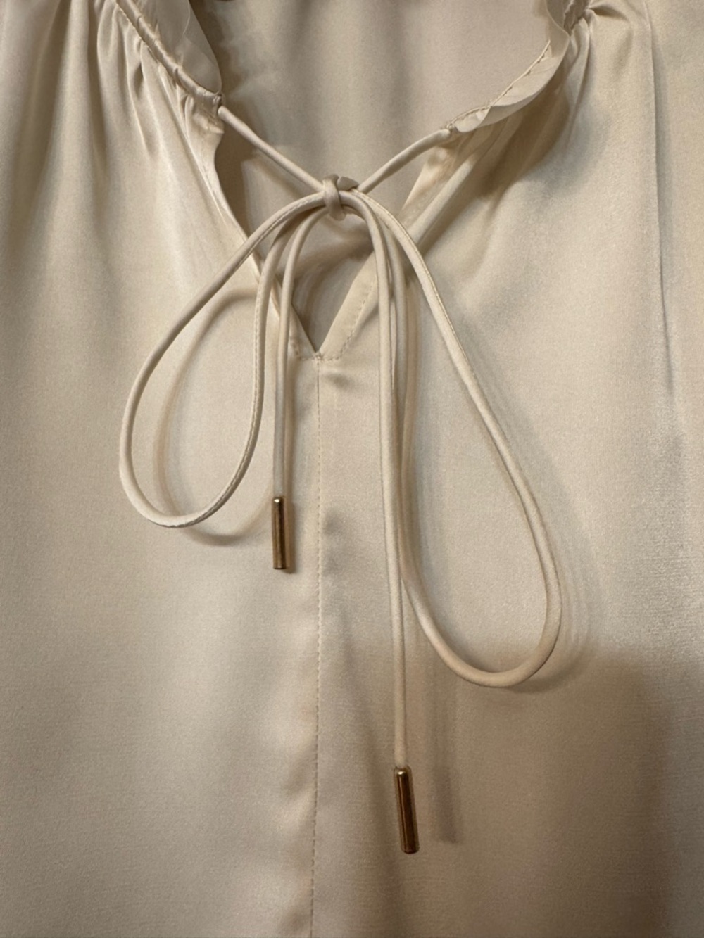 CAbi Cream Ruffle-Trim Blouse - Picture 4 of 8
